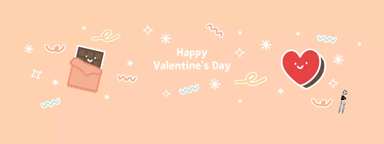 분홍색 발렌타인 귀여운 초콜릿 컵홀더