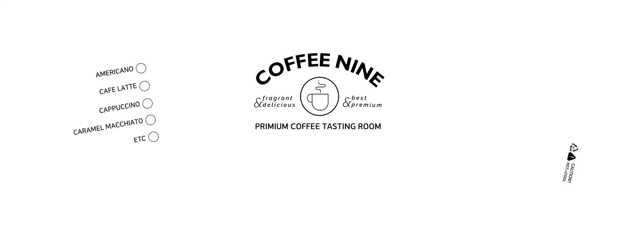 화이트 심플한 카페 메뉴 체크