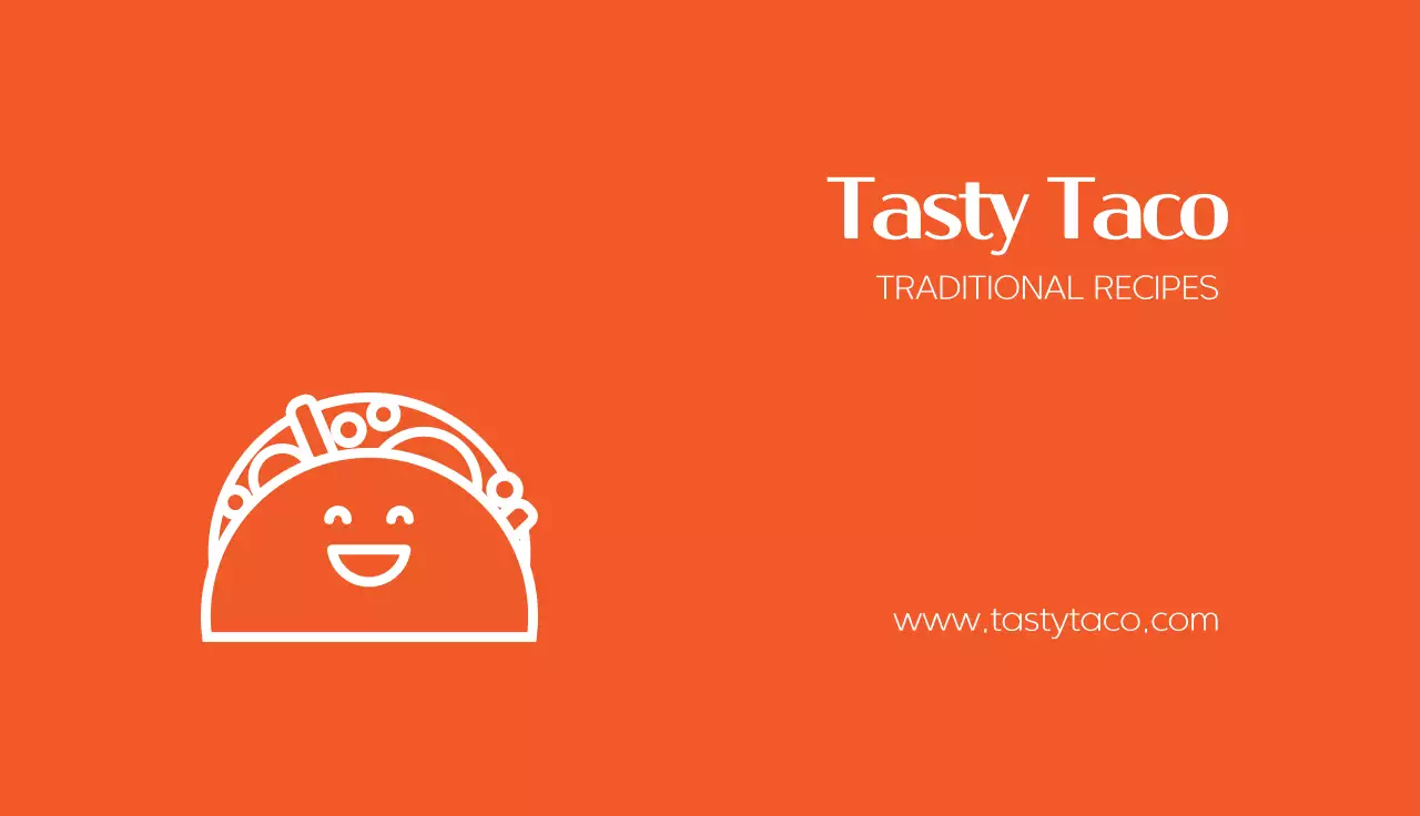 주황색 일러스트 귀여운 심플한 음식점 타코