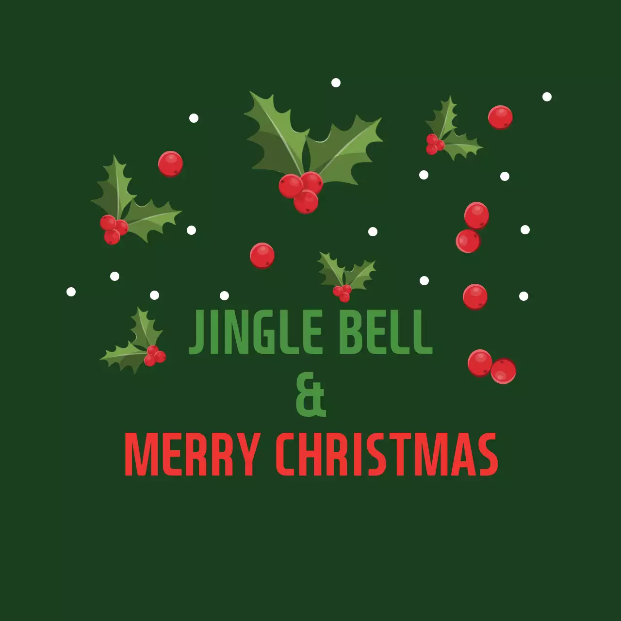 빨강 초록 일러스트 크리스마스 인사 라벨