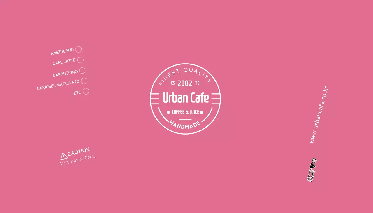 화이트 핑크 깔끔한 심볼 카페