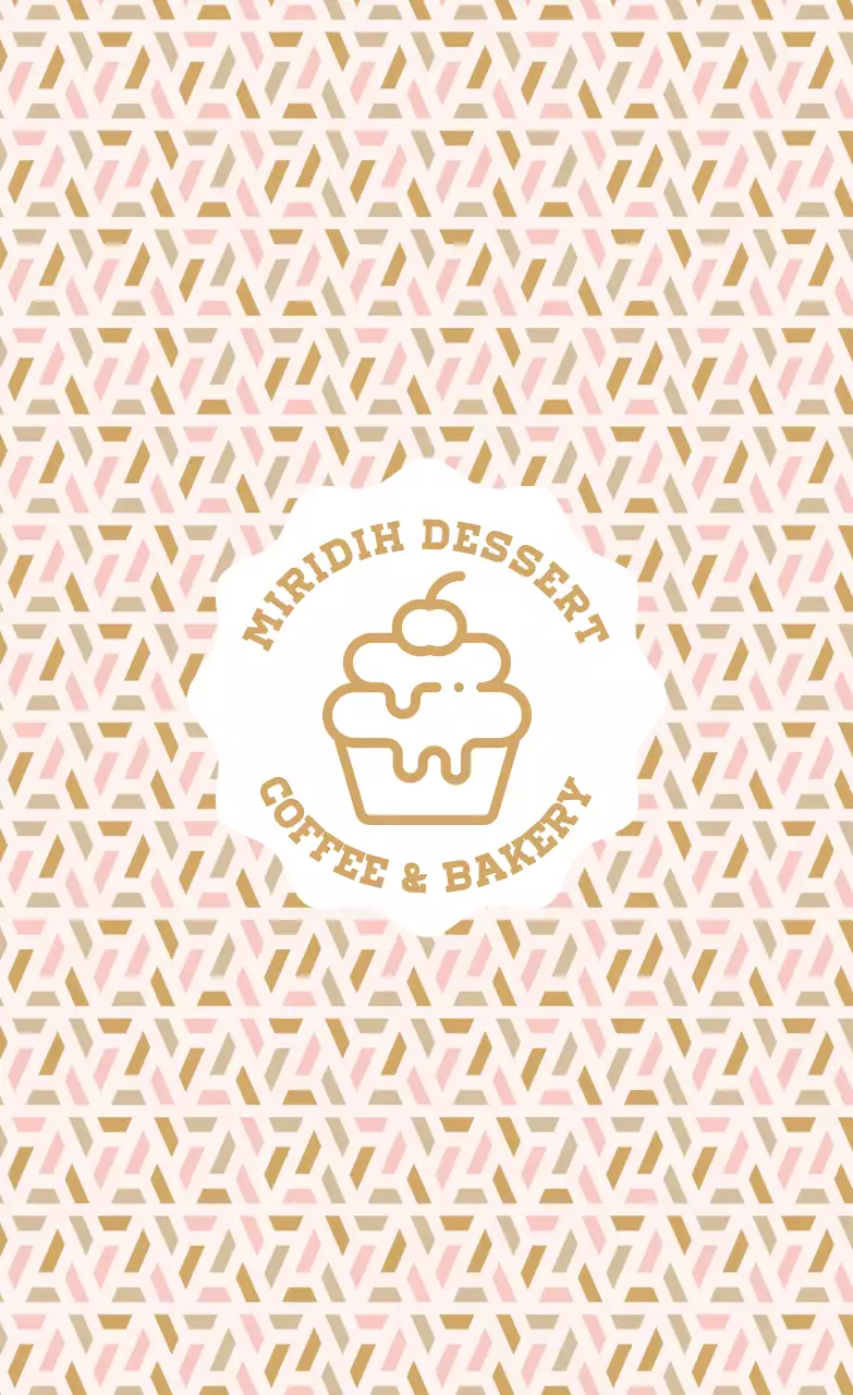핑크 베이지 일러스트 디저트 카페 홍보
