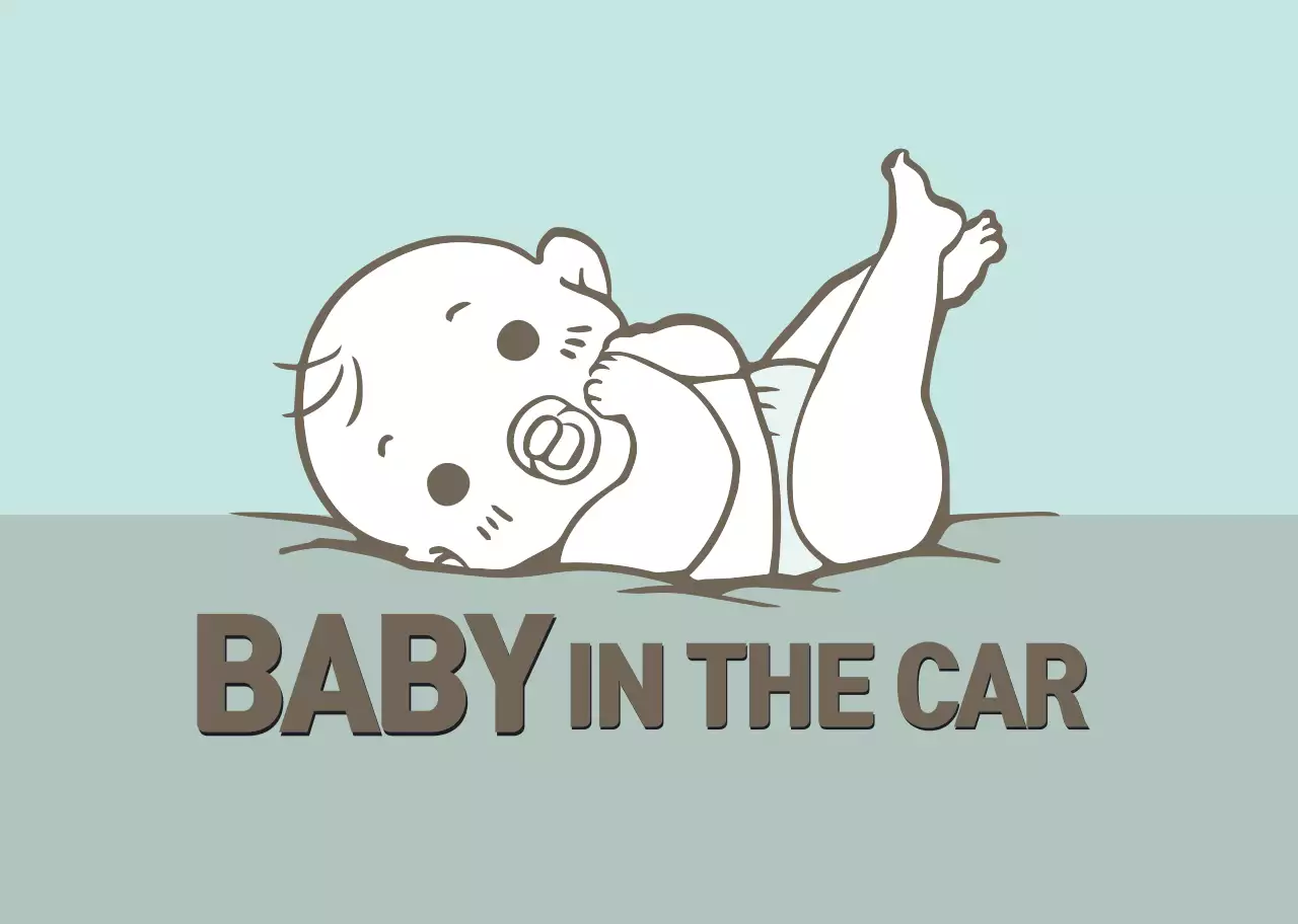 민트색 아기 일러스트 아이가 타고있어요 