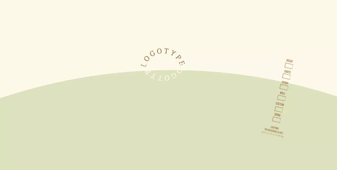 노란색 초록색 라운드 레터링