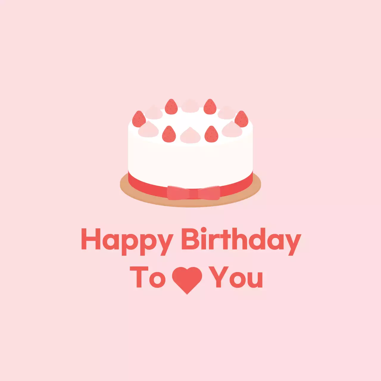 분홍색 일러스트 깔끔한 카페 케이크 홍보