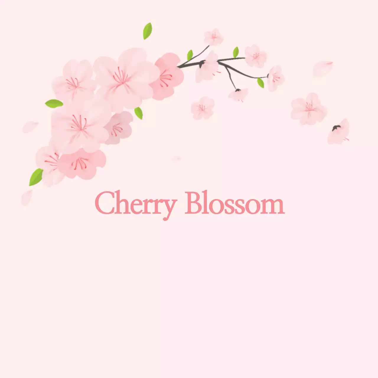 분홍색 일러스트 깔끔한 카페 홍보 라벨