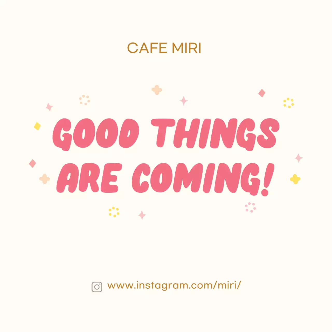 분홍색 글자강조 귀여운 카페 홍보