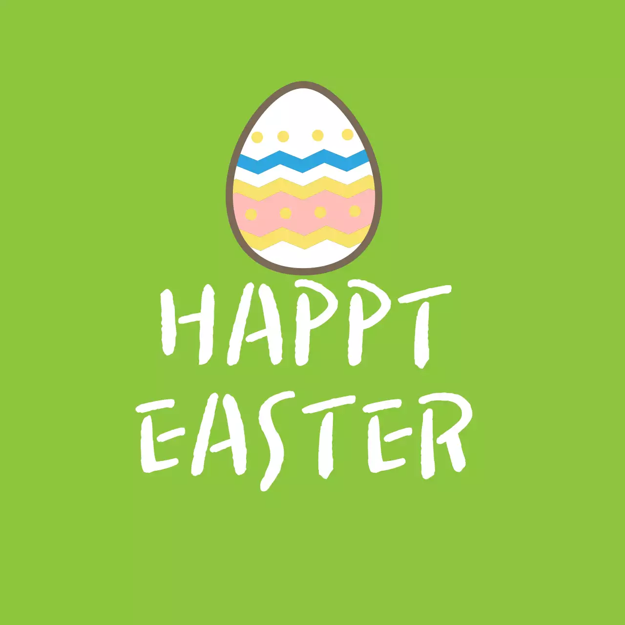 연두색 귀여운 부활절 교회용 원형스티커