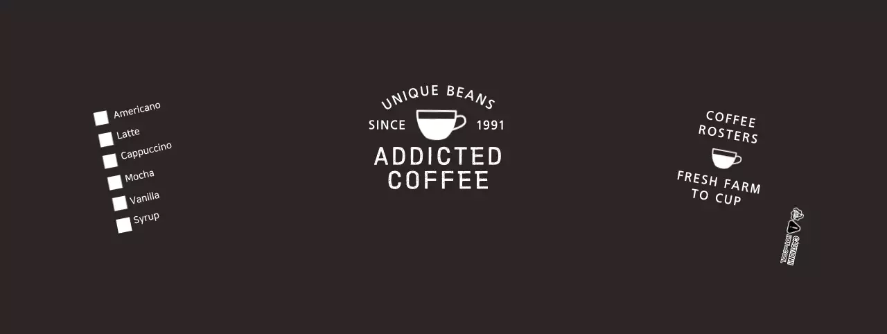 블랙의 카페 드링크 메뉴 표시 종이컵