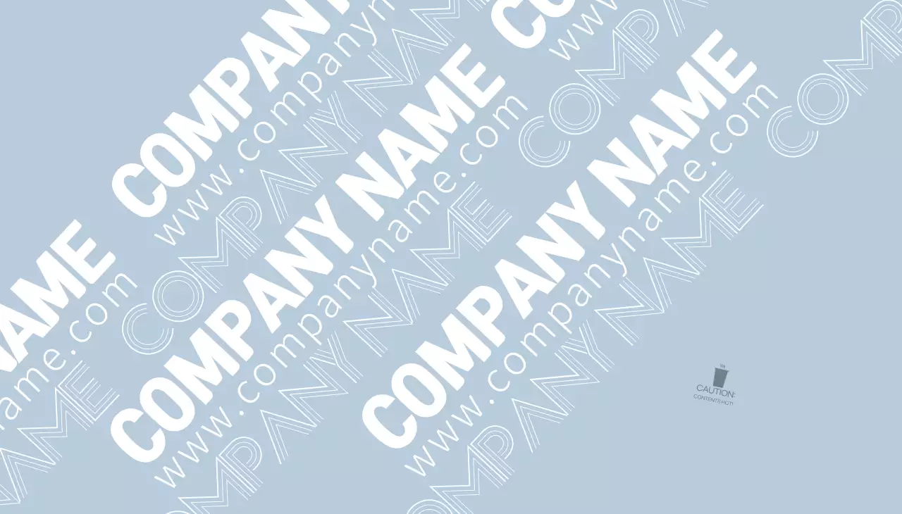 파란색 텍스트 브랜드 네임 