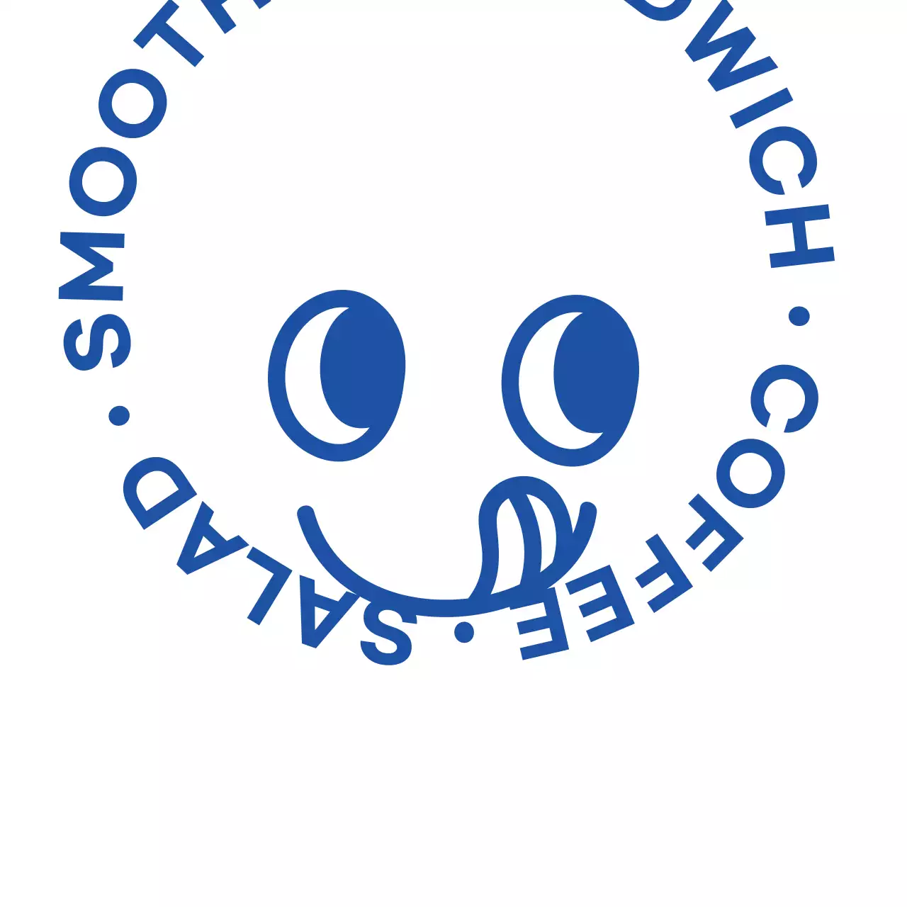 파란색 일러스트 귀여운 카페 홍보