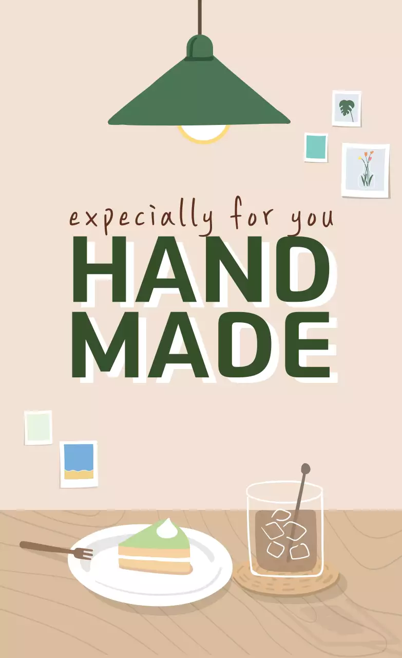 일러스트 인테리어 카페 이벤트 홍보