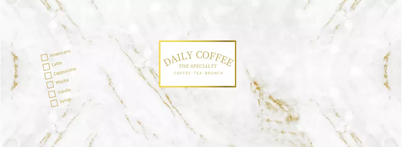 화이트 골드 모던한 대리석 패턴 카페