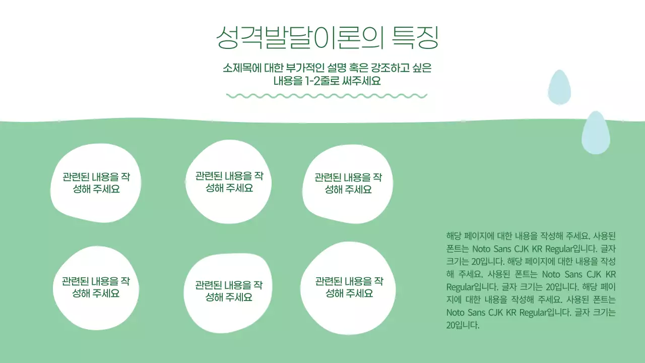 상큼한 초록색의 동글동글한 심리학 프레젠테이션