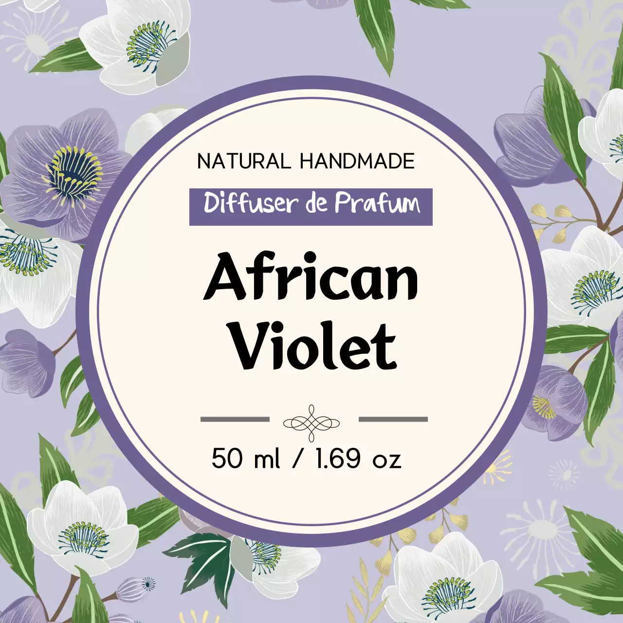 보라색 일러스트 빈티지적인 향수 라벨