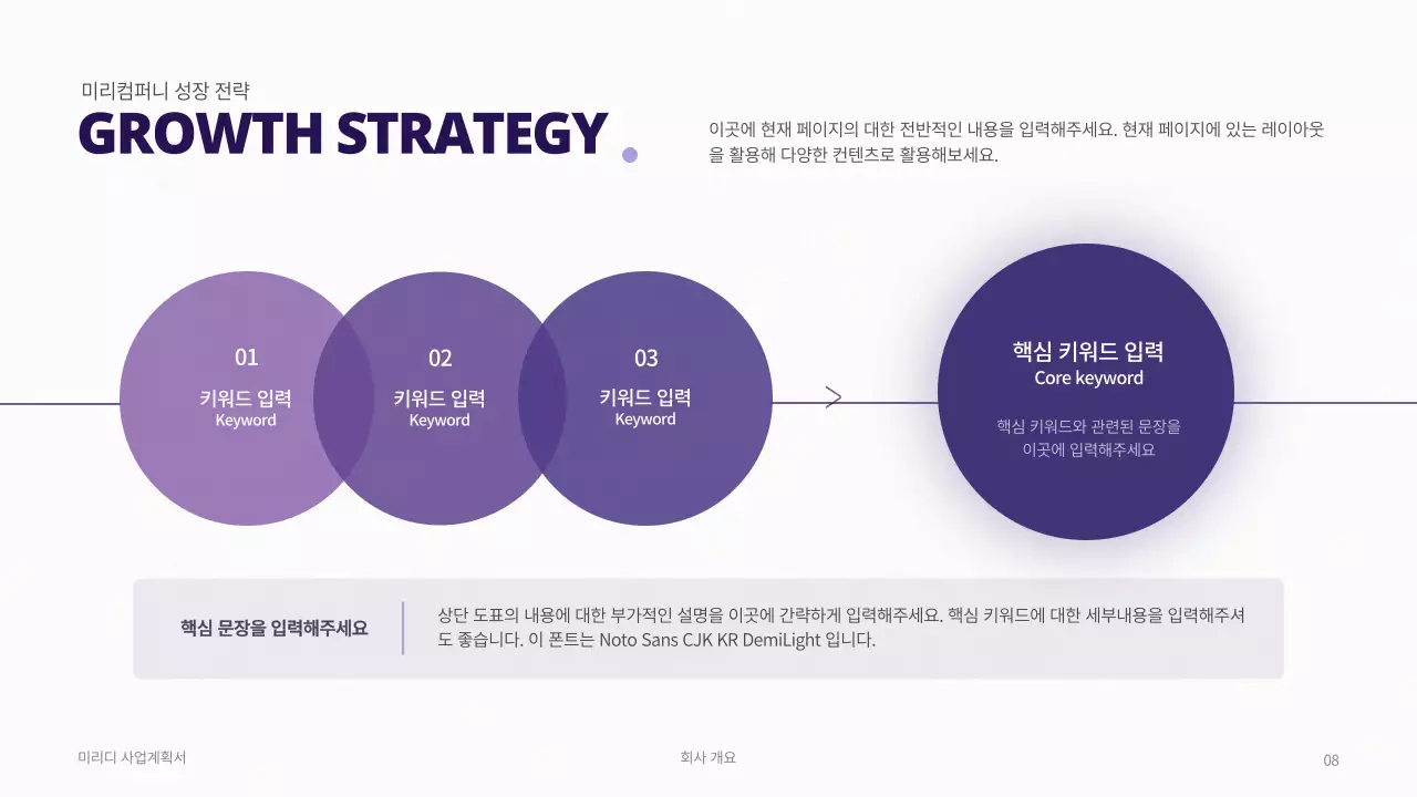 Business plan with a purple gradient concept