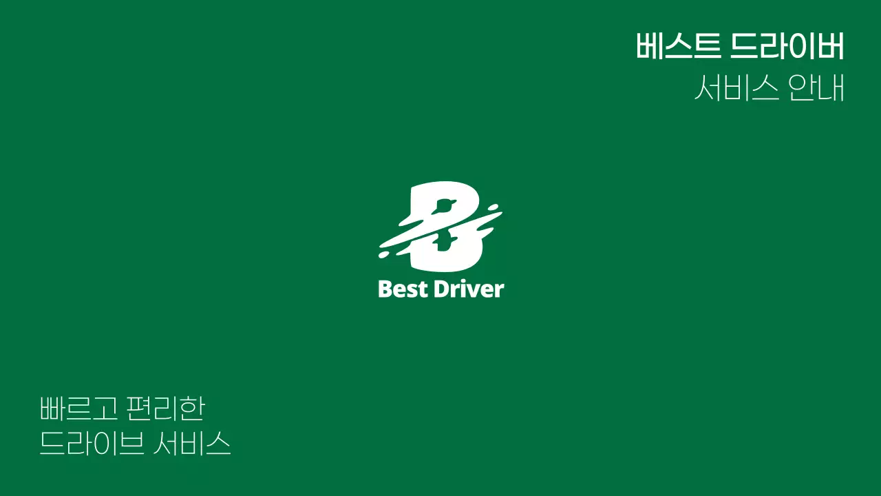 초록색 깔끔하고 강렬한 서비스 안내서