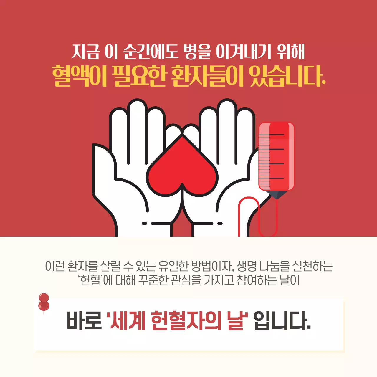 두클래스 세계 헌혈자의 날 카드뉴스 디자인