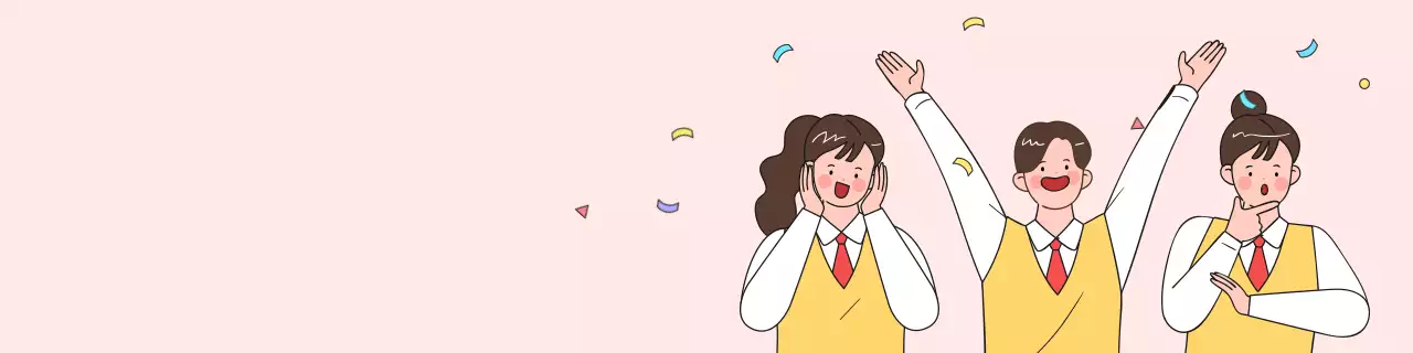 노란색과 분홍색의 귀여운 컨셉 클래스룸