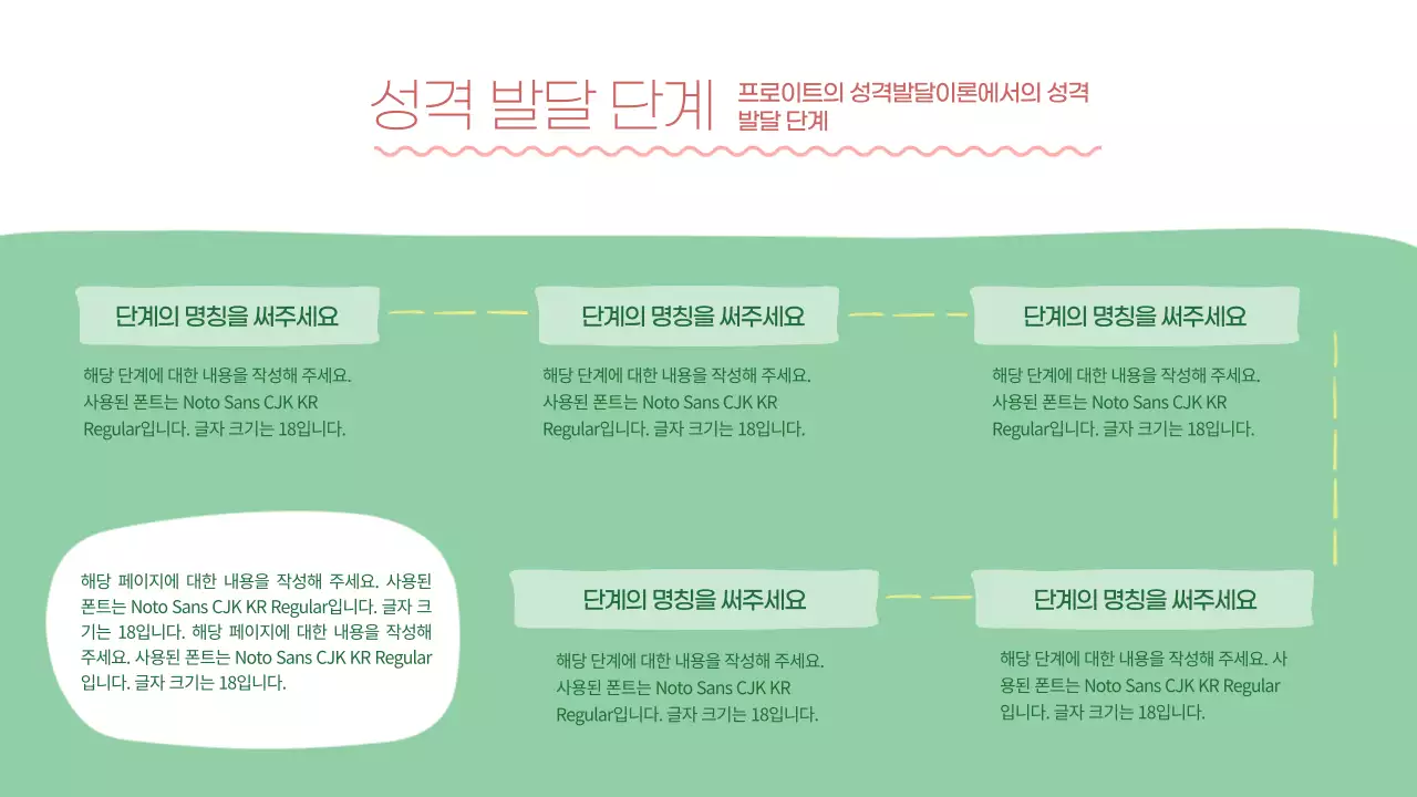 상큼한 초록색의 동글동글한 심리학 프레젠테이션