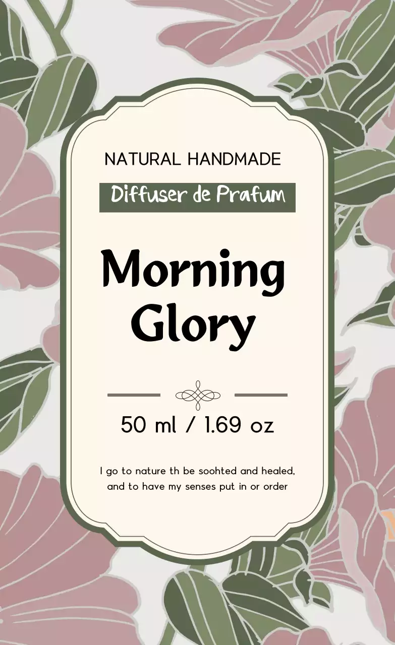 녹색 일러스트 빈티지적인 향수 라벨