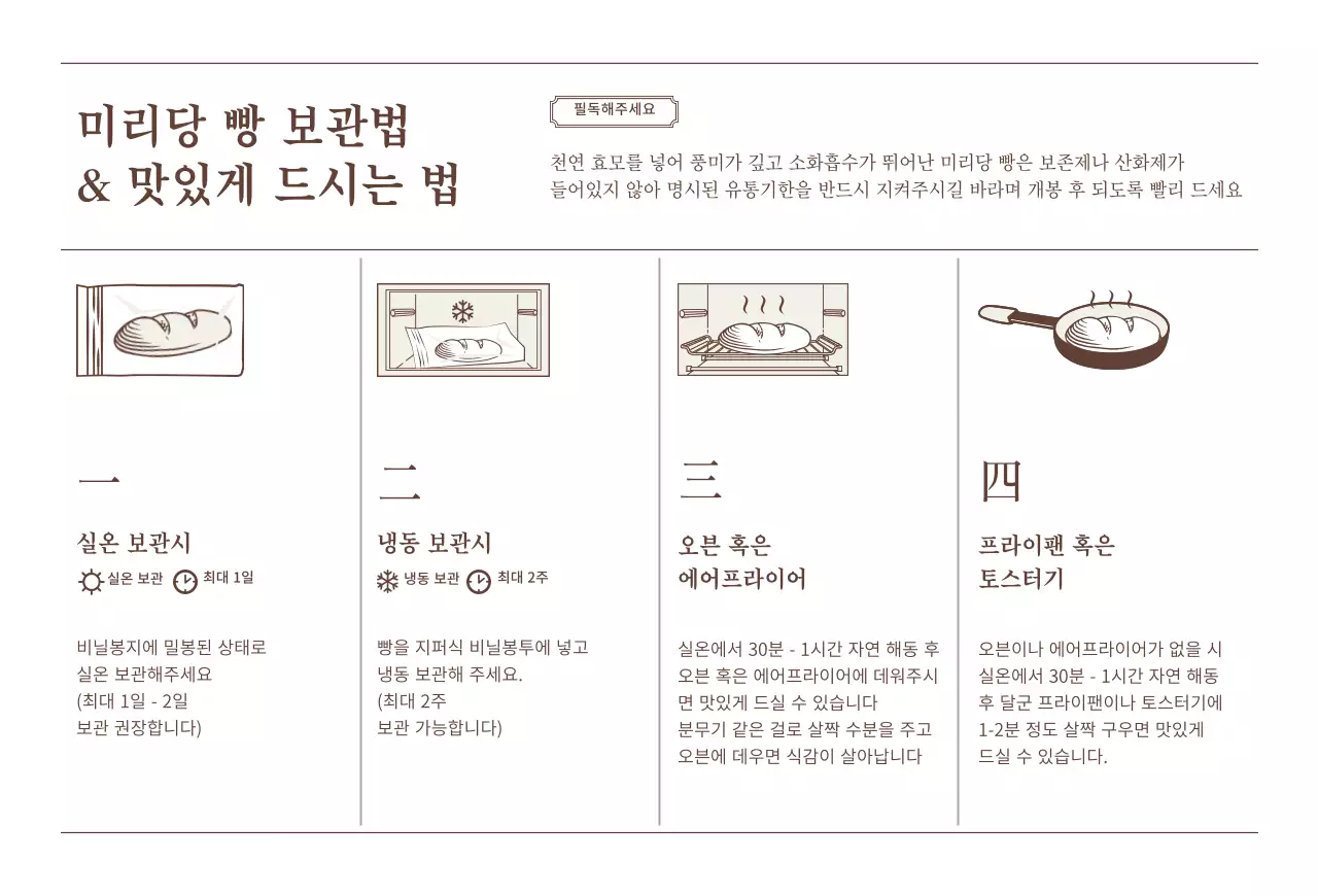 브라운의 식빵 사진 레이아웃 베이커리