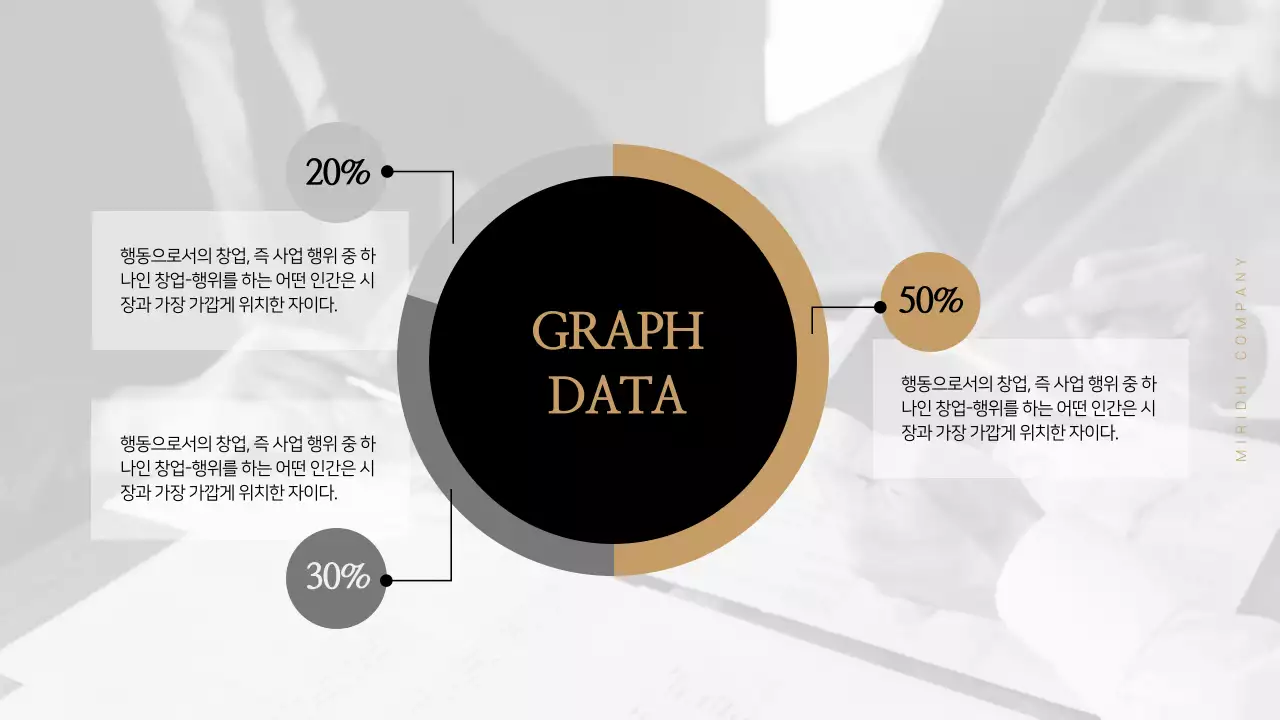 브라운과 그레이의 심플한 컨셉의 차트