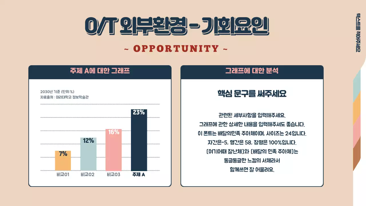 심플한 폴더 컨셉의 막대 그래프 디자인