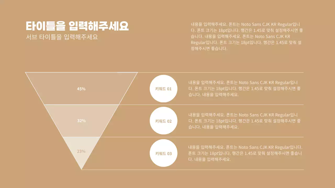 황색과 흰색의 심플한 컨셉 깔때기