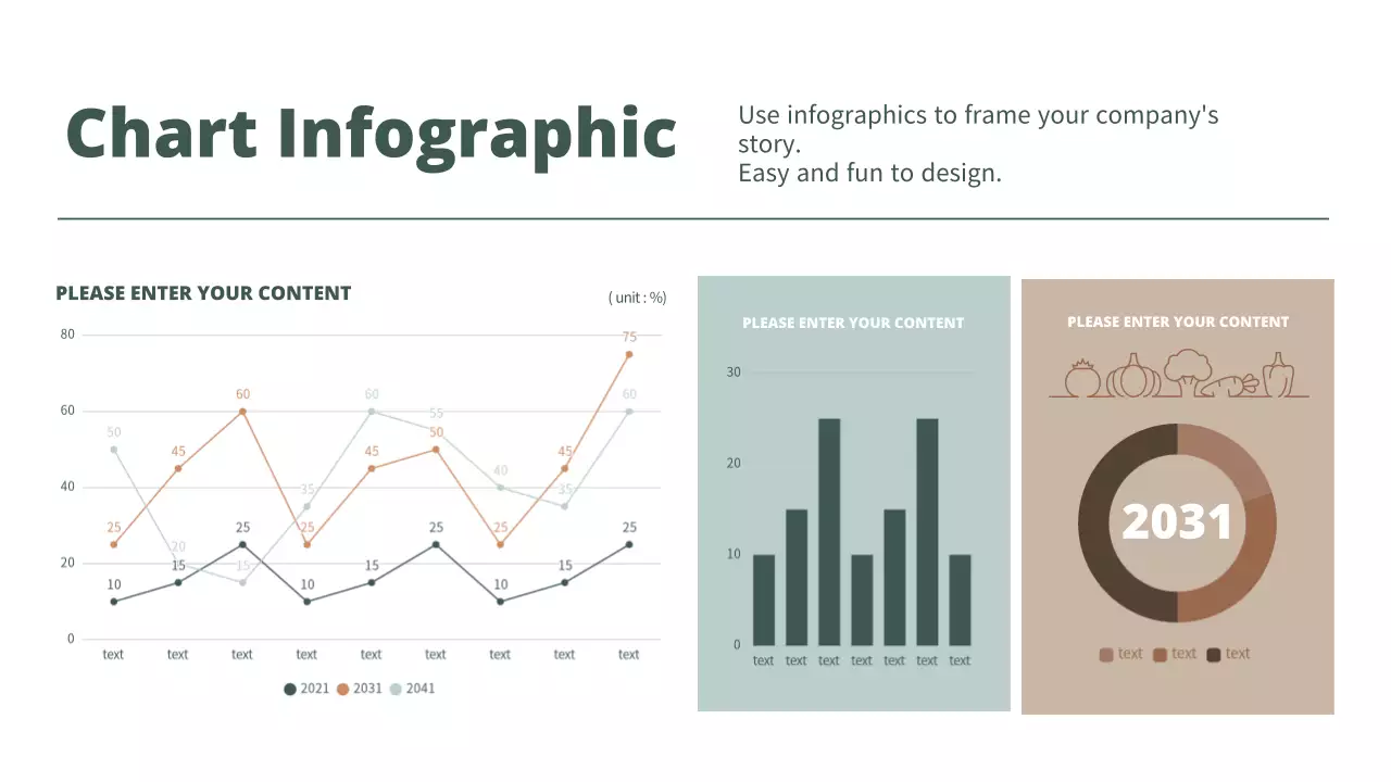 녹색과 갈색의 차트 chart 다이어그램