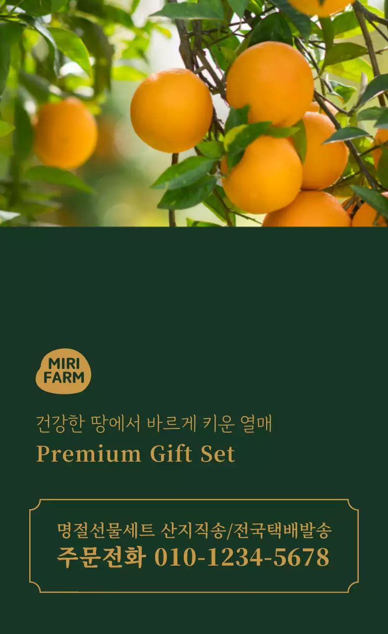 심플 이미지 천혜향 세로스티커