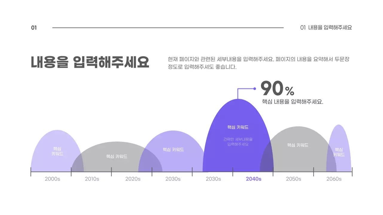 보라색 심플한 컨셉의 차트 디자인