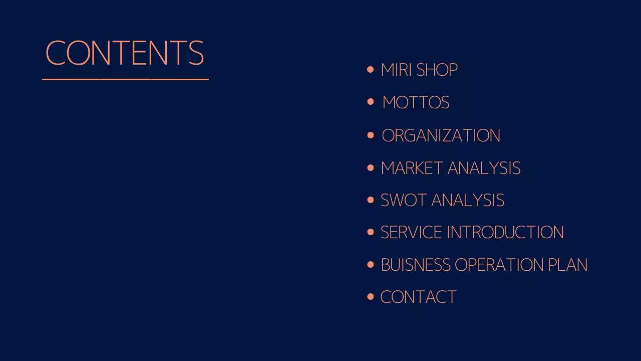 네이비색 강렬하고 깔끔한 사업계획서