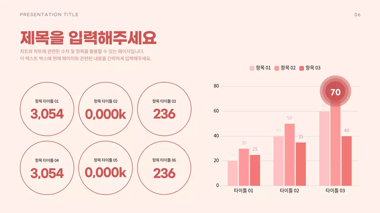차분한 레드톤의 다양한 레이아웃 프레젠테이션