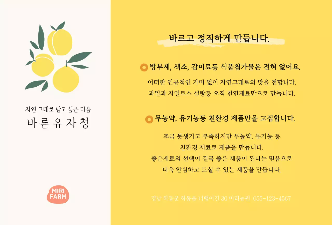 일러스트 유자청 엽서