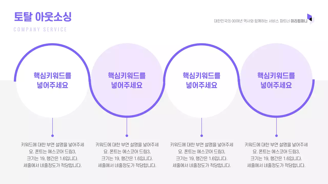 퍼플의 심플한 회사 타임라인