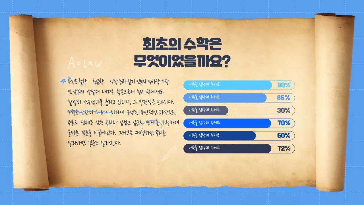 파란색의 귀여운 교육 가로 차트로 이루어진 인포그래픽