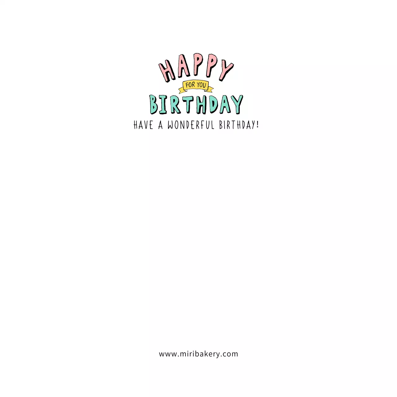 귀여운캘리그라피가있는생일카드