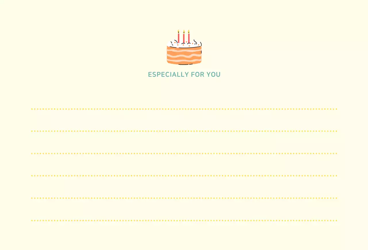 옐로우 생일 엽서