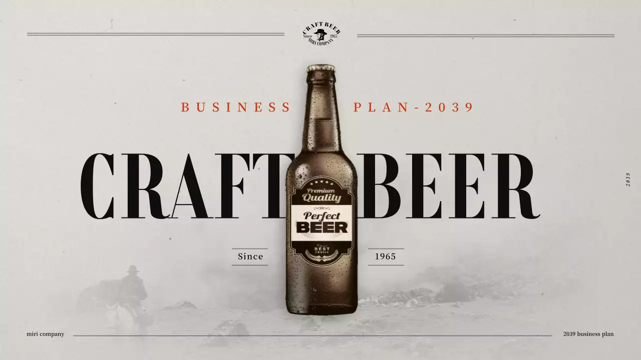 갈색과 주황색의 레트로 컨셉 주류 사업계획서