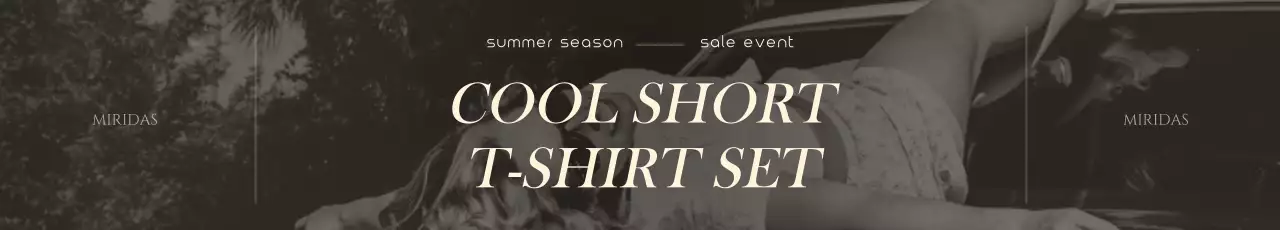 갈색과 연노랑색의 심플한 컨셉 할인 이벤트