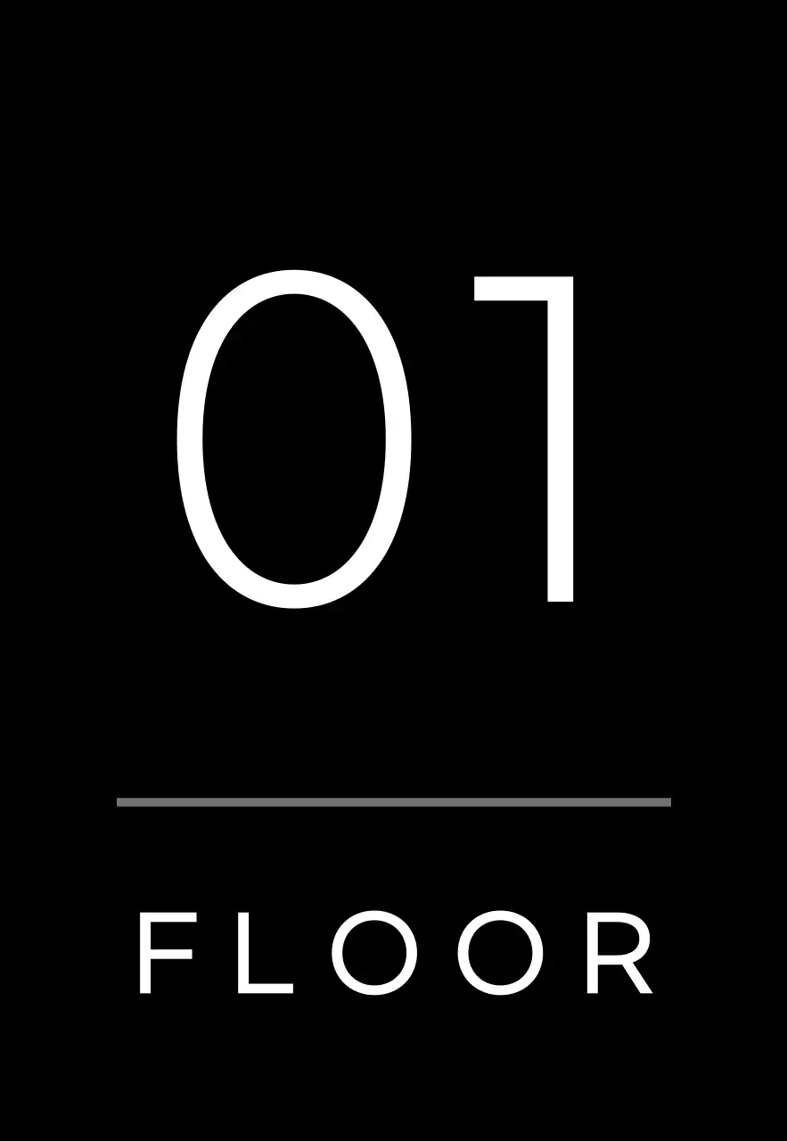 블랙 심플한 안내용 현판