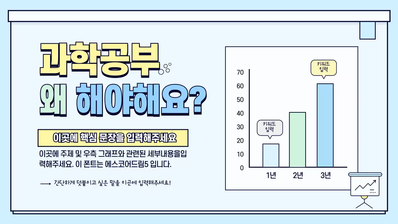 과학 공부 컨셉의 막대그래프