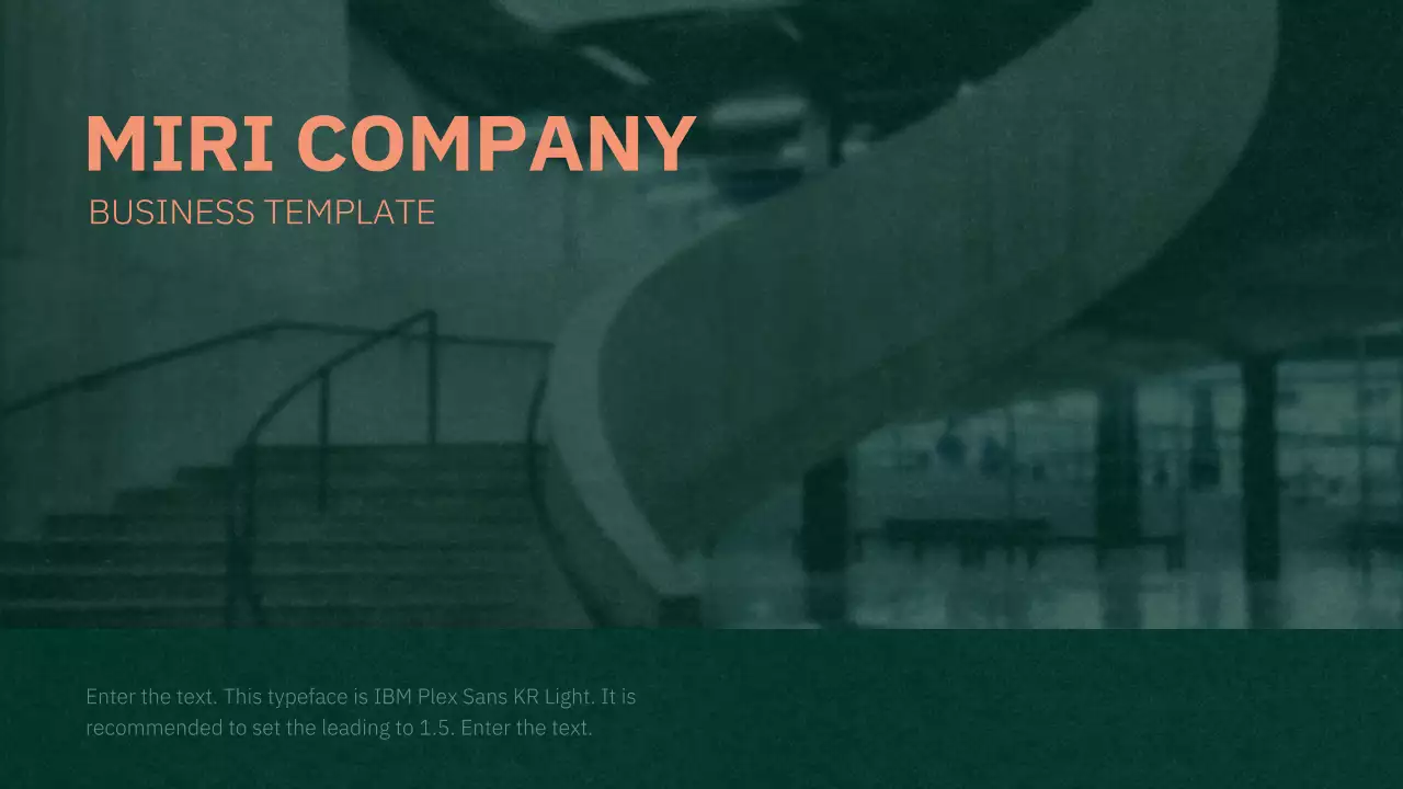 초록색과 주황색의 질감 컨셉 사업계획서