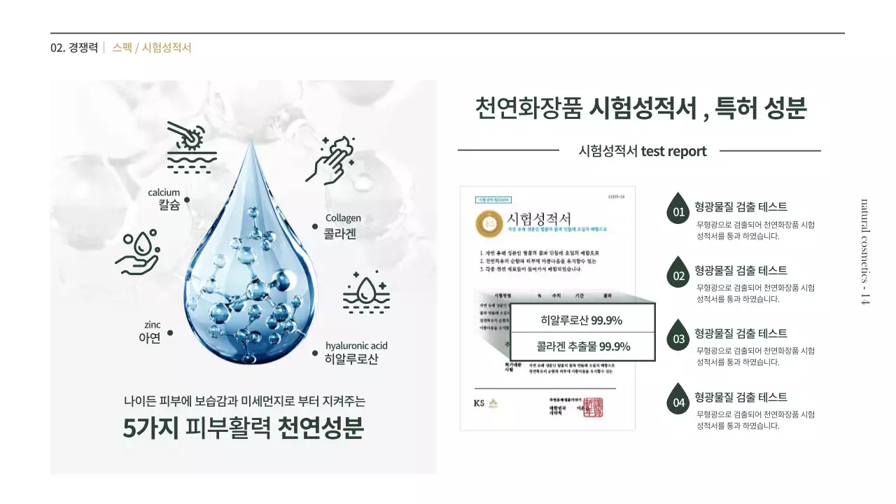 갈색과 녹색의 천연 화장품 사업계획서 프리젠테이션