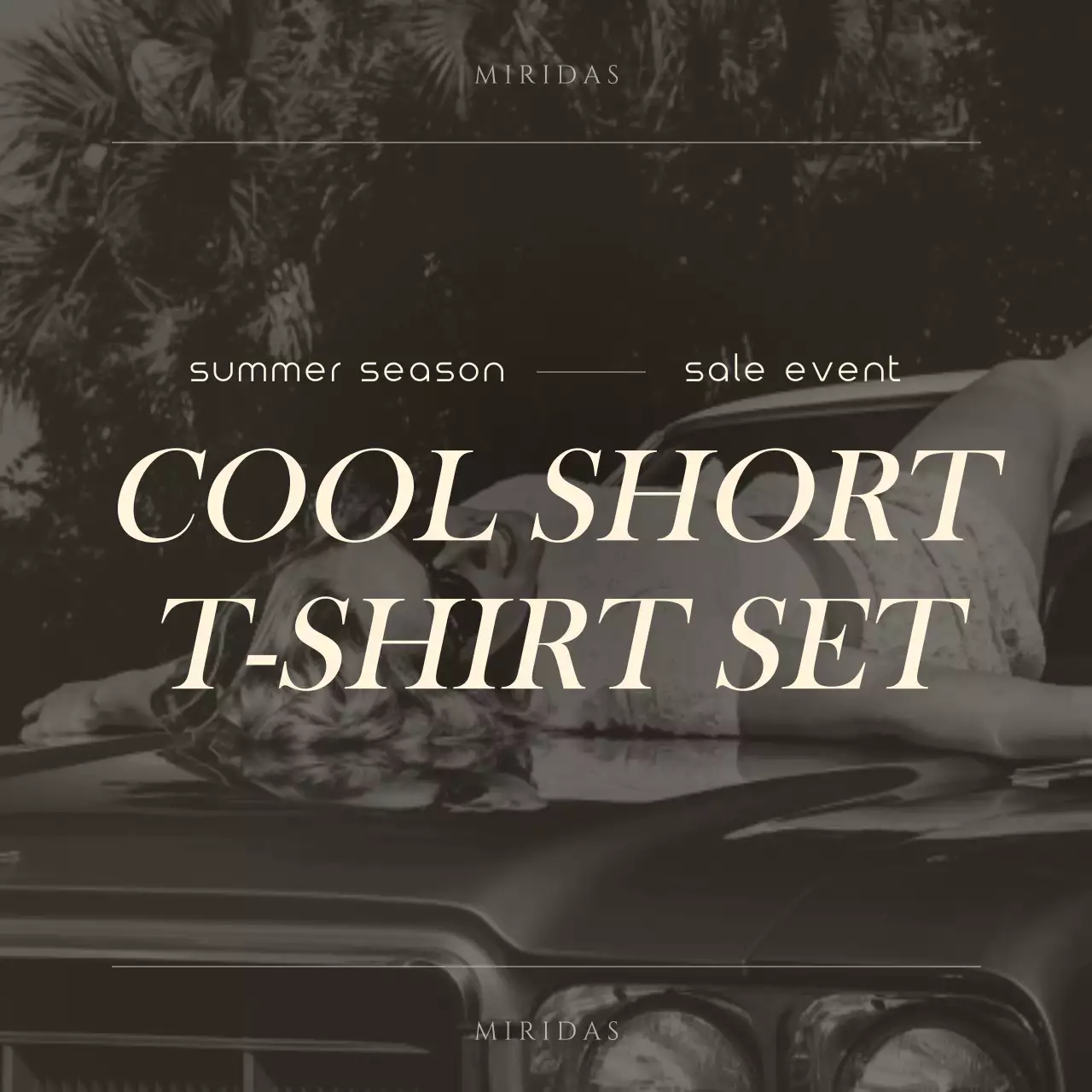 갈색과 연노랑색의 심플한 컨셉 할인 이벤트