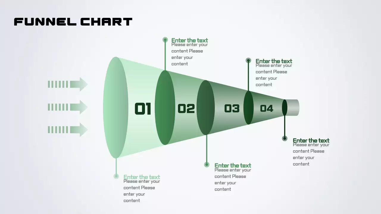 초록색의 입체적인 깔때기