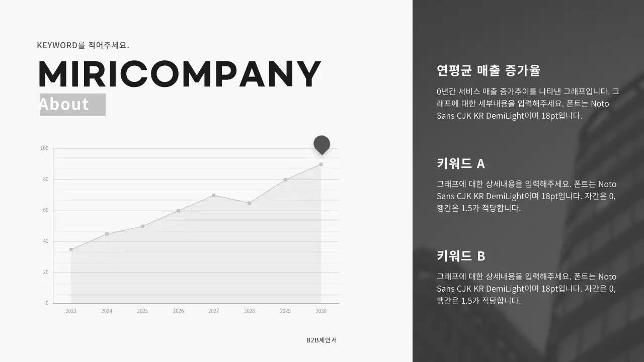 블랙과 그레이톤의 기업용 B2B 제안서 프레젠테이션