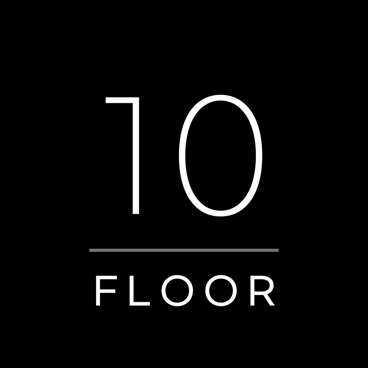 블랙 심플한 안내용 현판