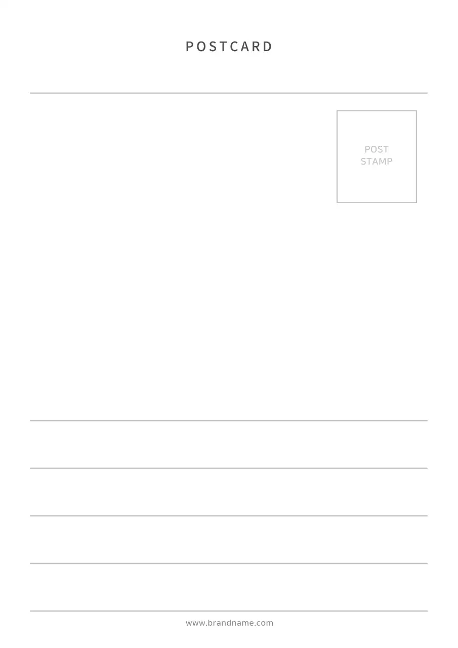 풍경사진이 있는 심플한 엽서 카드 디자인 포스터